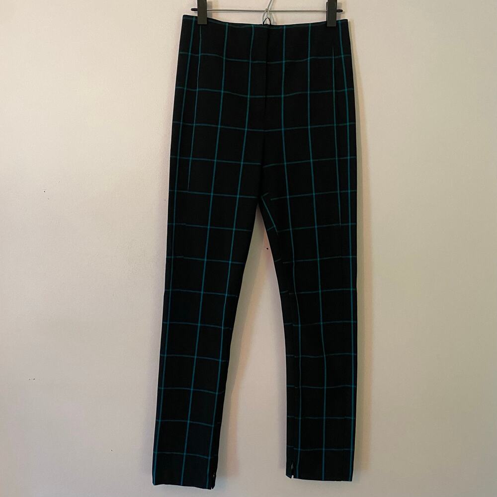 NWT Ann Taylor Black Blue Audrey High Rise Skinny Leg Workwear Pants Women's 4